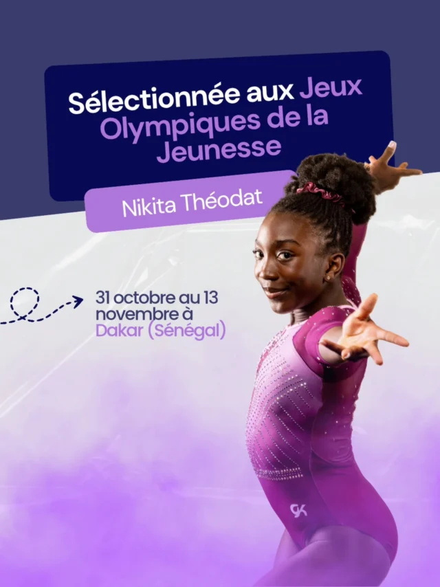 ✨ Direction Dakar pour Nikita !

Nikita Théodat est officiellement sélectionnée pour représenter le Canada aux Jeux Olympiques de la Jeunesse 🍁

Elle est l’une des trois seules gymnastes canadiennes qualifiées pour les Jeux olympiques de la jeunesse de Dakar 2026, et la toute première athlète de Gymnix à y prendre part. Nikita entre officiellement dans l’histoire du club 🏆

Du 31 octobre au 13 novembre à Dakar, au Sénégal. Rendez-vous en story pour vivre cette aventure olympique avec elle 💜

Un immense merci à l’équipe d’entraîneurs qui l’accompagne au quotidien. Cette sélection, elle se construit aussi grâce à vous 👏

Tout le club Gymnix te soutient ! 🤸‍♀️🔥

#Gymnix #JOJ2026 #Dakar2026 #GymnastiqueArtistique #TeamCanada @gymcan1 @gymqc  @nikitatheodat